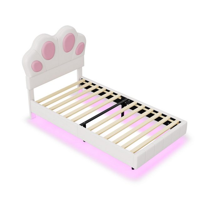 MODFU Polsterbett Katzenpfotenform am Kopfende des Bettes (mit farbwechseln günstig online kaufen