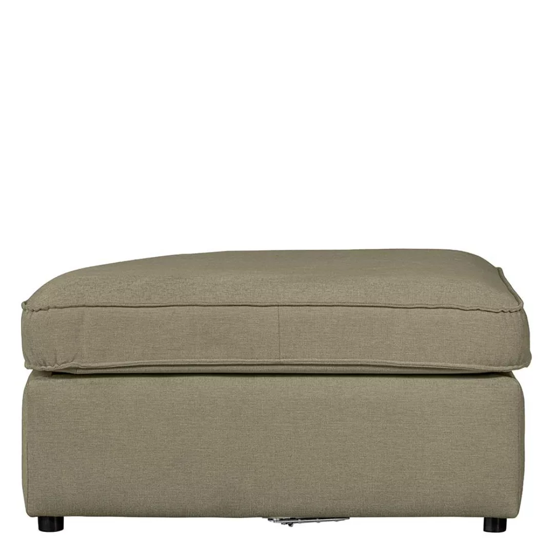 Couch Anstellhocker in Graugrün Stoff dreieckiger Form günstig online kaufen