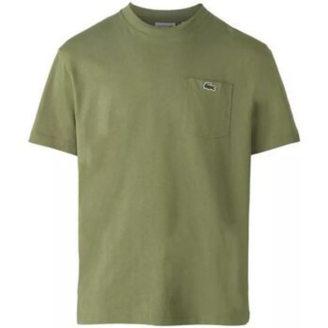 Lacoste  T-Shirts & Poloshirts Chest Pocket Cotton T-Shirt Khaki günstig online kaufen