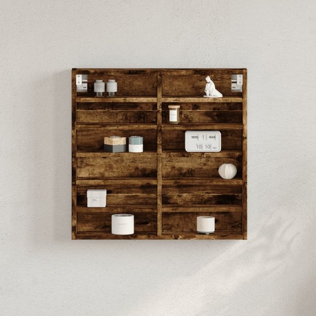 vidaXL Schrankmodule Vitrinenschrank Räuchereiche 60x8,5x58 cm Holzwerkstof günstig online kaufen