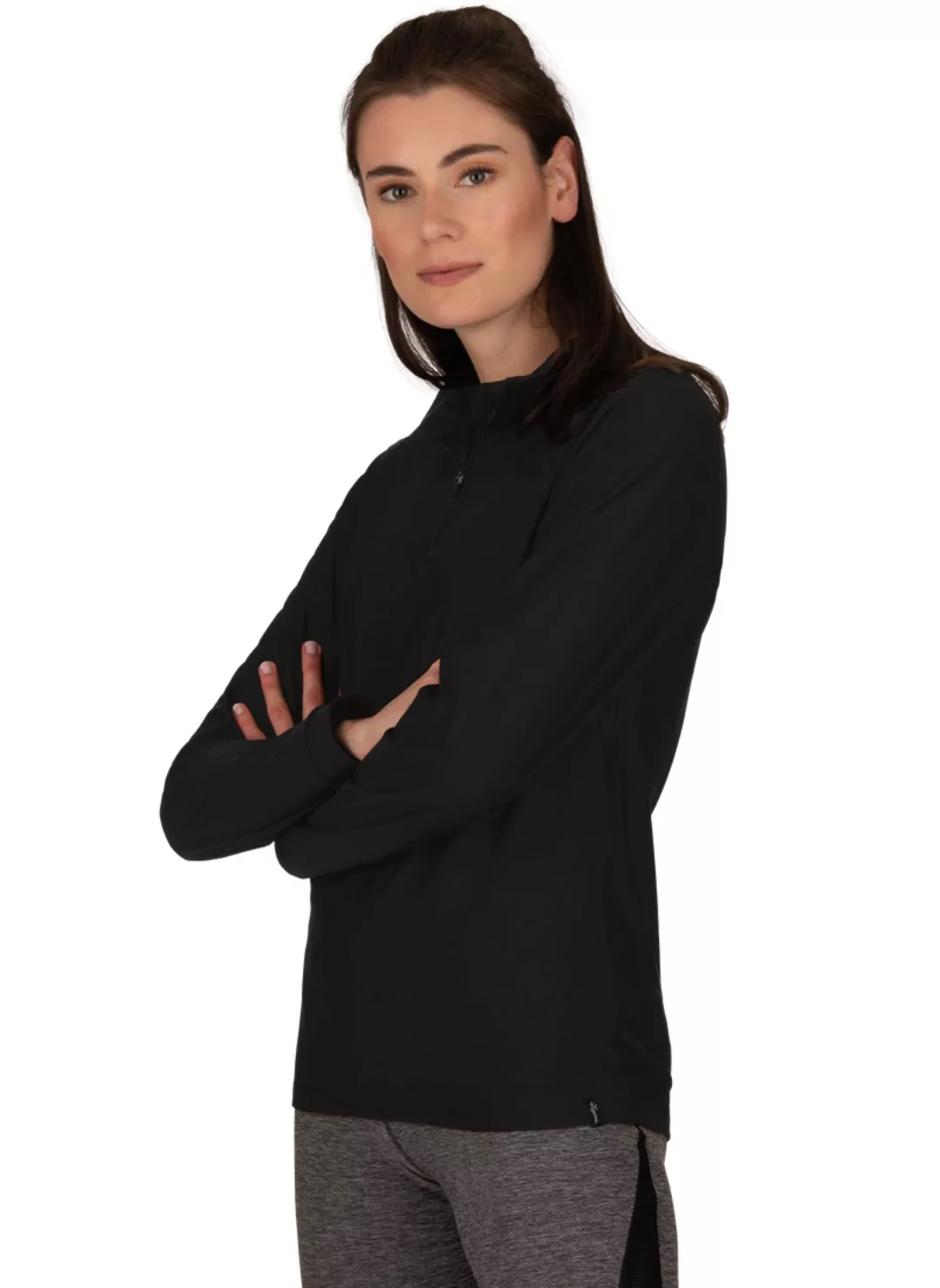 Trigema Sweatshirt "TRIGEMA Langärmeliges Sportshirt mit Reißverschluss" günstig online kaufen