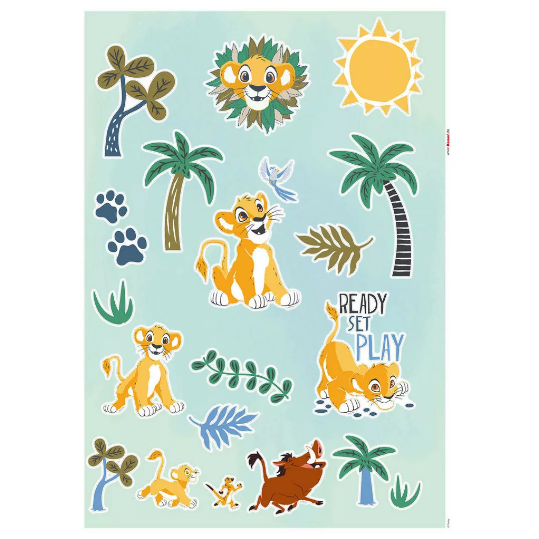 KOMAR Wandtattoo - Lion King Palmtrees  - Größe 50 x 70 cm mehrfarbig Gr. o günstig online kaufen
