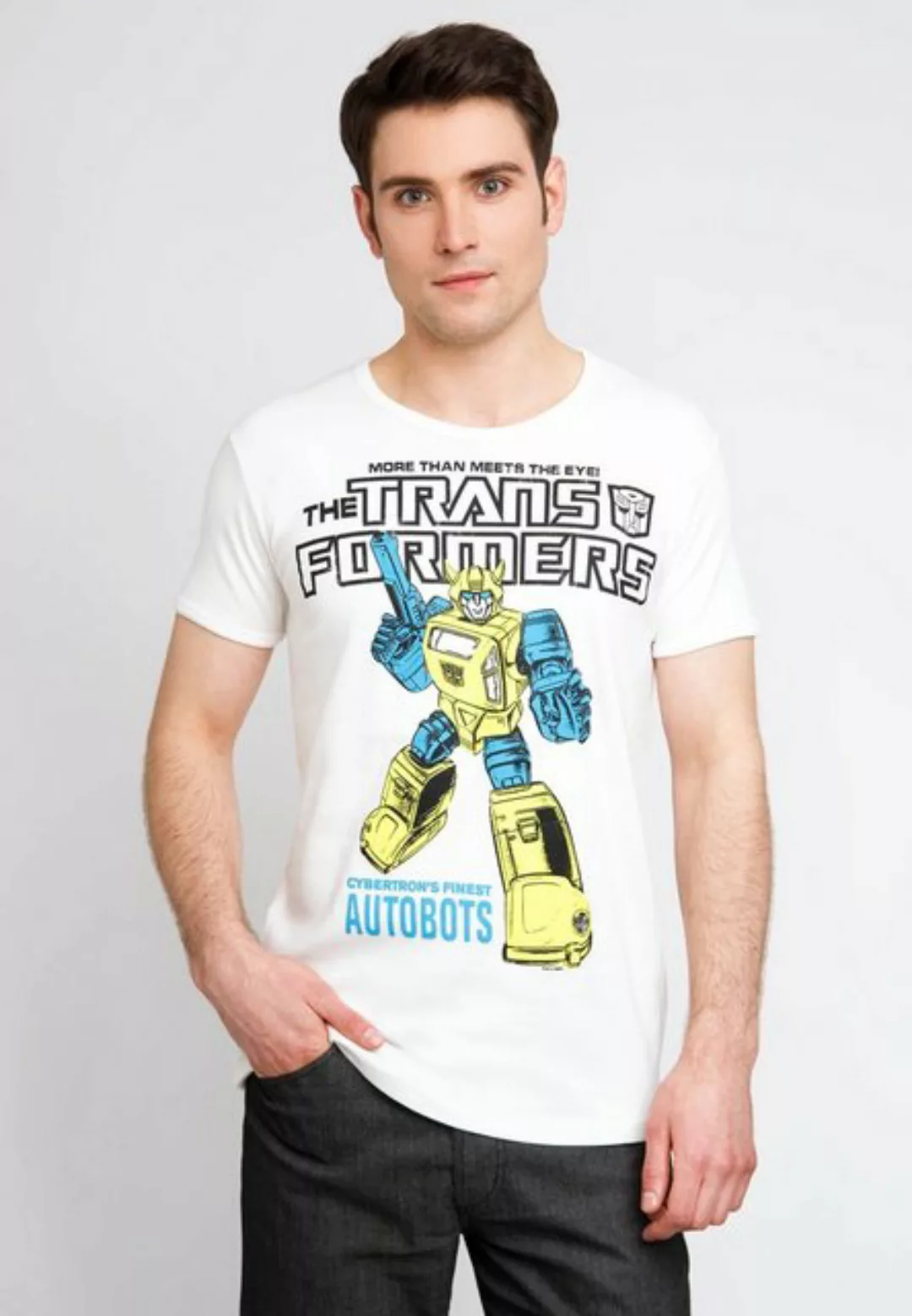LOGOSHIRT T-Shirt Bumblebee Autobots mit großflächigem Frontprint günstig online kaufen
