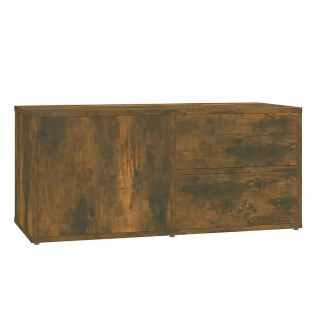 vidaXL TV-Schrank TV-Schrank Räuchereiche 80x34x36 cm Spanplatte Lowboard F günstig online kaufen