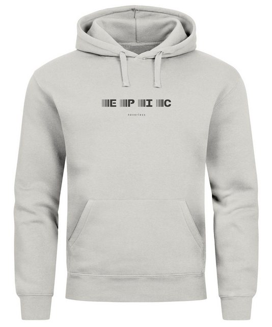 Neverless Hoodie Hoodie Herren Print Aufdruck Epic Schriftzug Kapuzen-Pullo günstig online kaufen