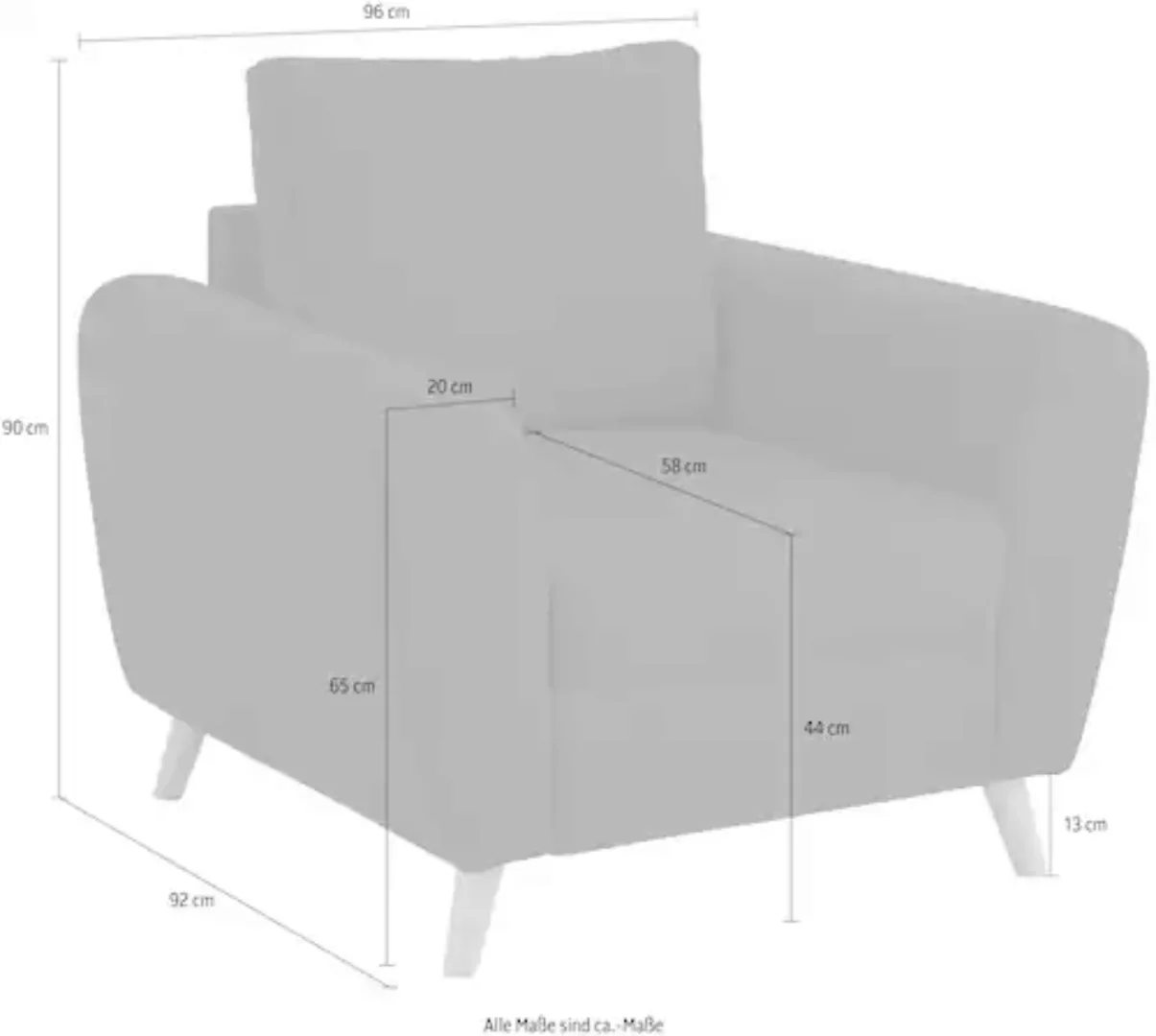 Home affaire Sessel "Fanö2", mit feiner Steppung im Sitzbereich, skandinavi günstig online kaufen