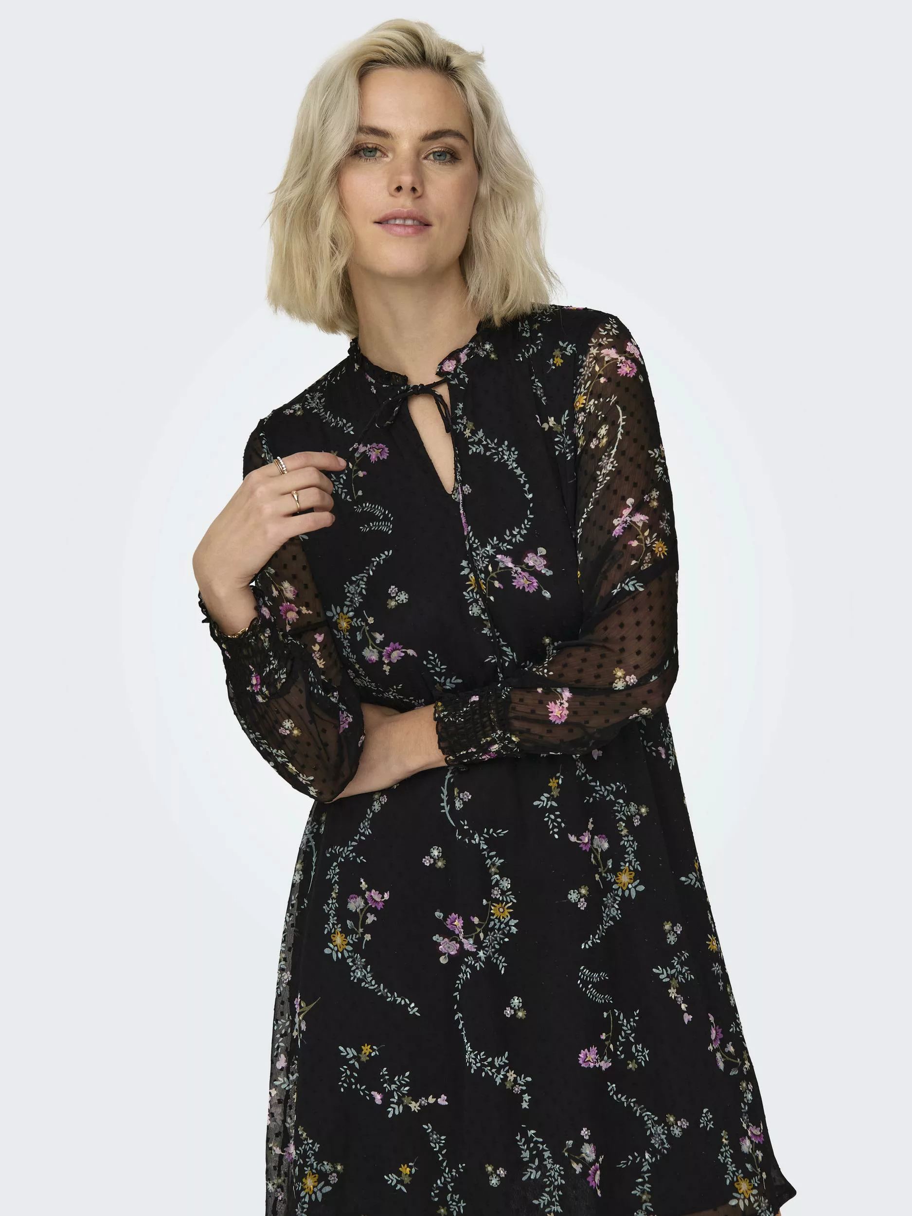 ONLY Minikleid "ONLAIDA ELISA LS DRESS WVN", (BEZUG) günstig online kaufen