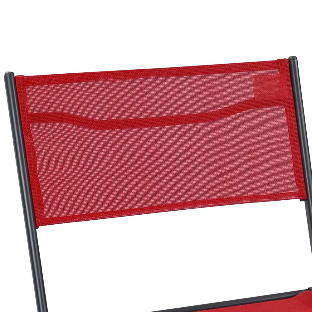 Gartenklappstühle Balkonstühle in Rot und Schwarz 48 cm Sitzhöhe (2er Set) günstig online kaufen