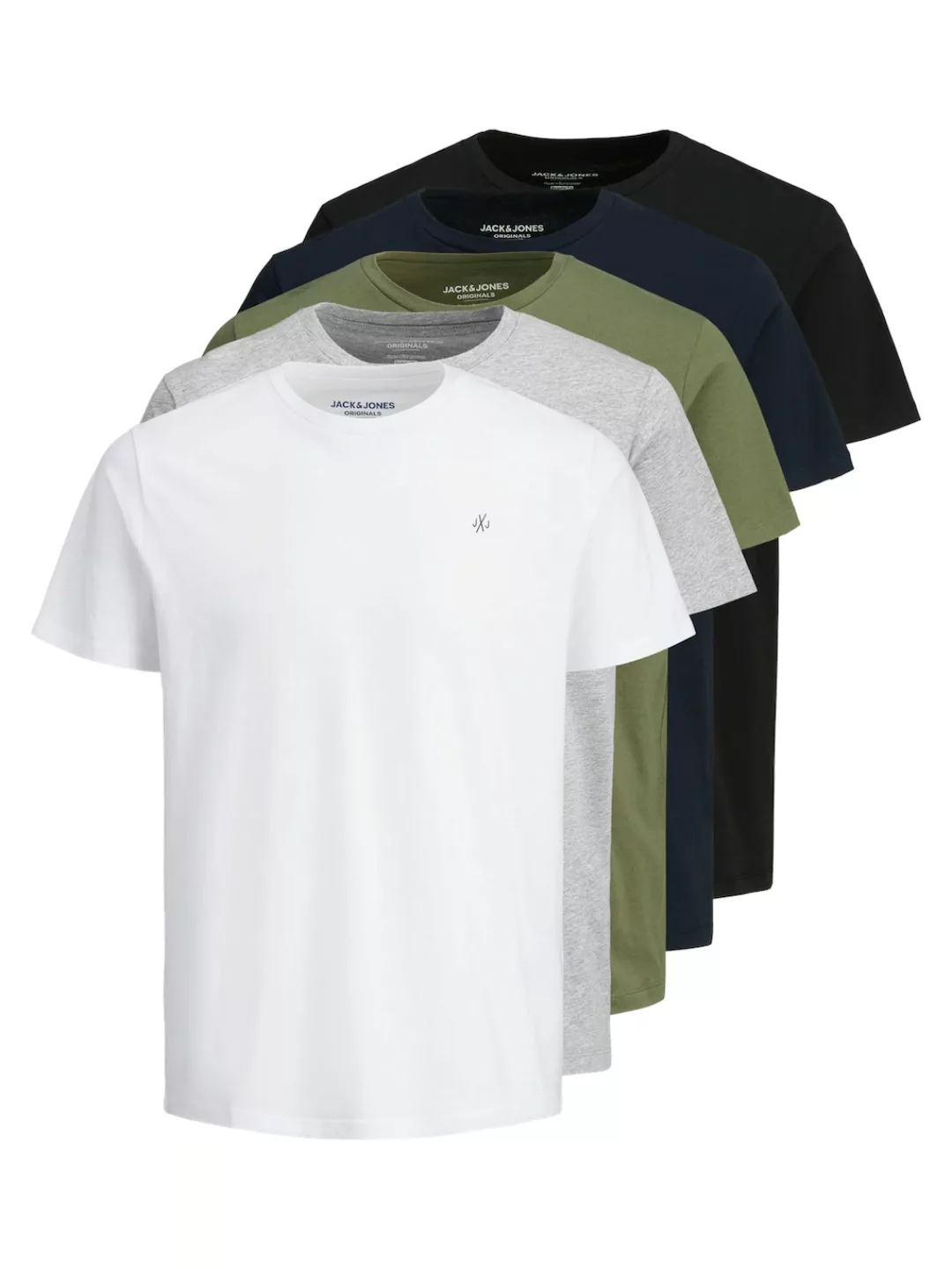 Jack & Jones T-Shirt JORJXJ 5er PACK (1-tlg) aus Baumwolle günstig online kaufen
