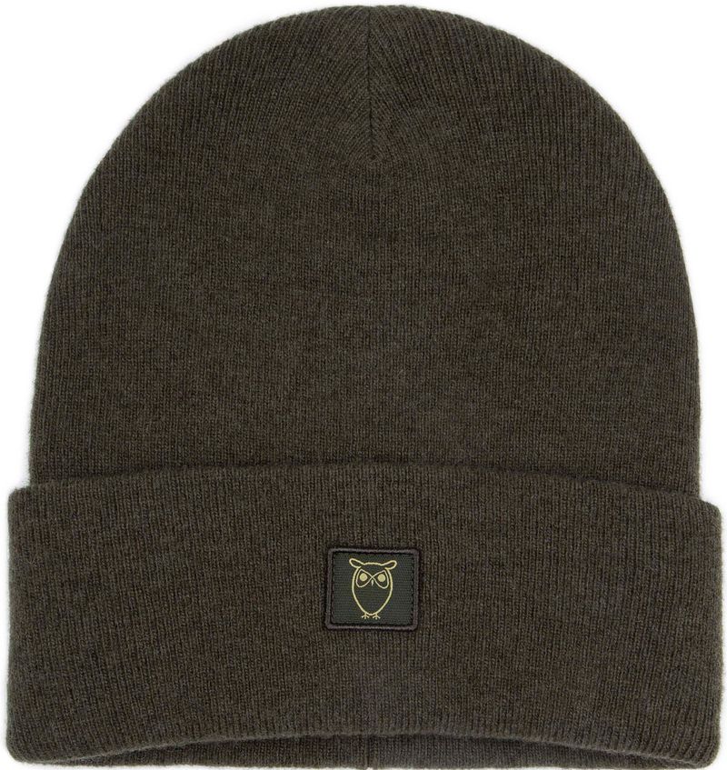 KnowledgeCotton Apparel Beanie Wolle Dunkelgrün - günstig online kaufen