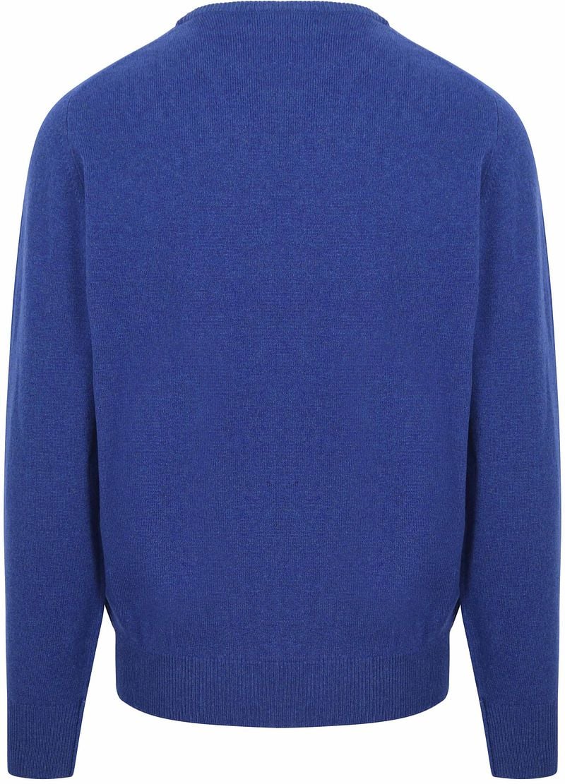 William Lockie O-Auschnitt Pullover Lammwolle Blau - Größe XL günstig online kaufen