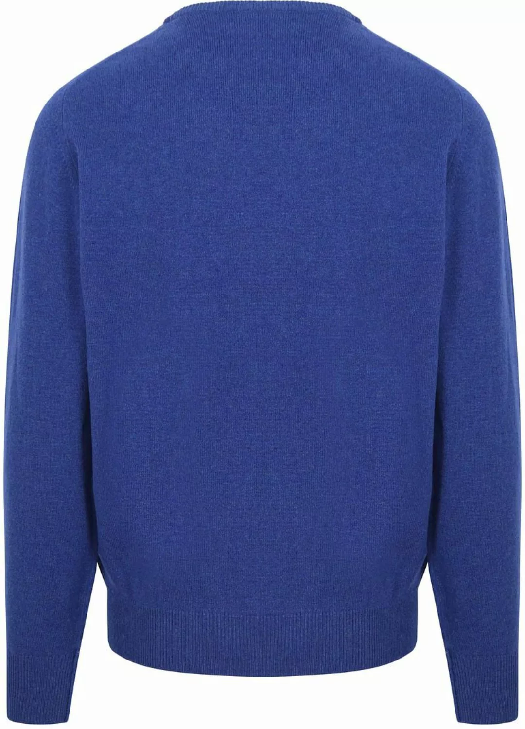 William Lockie O-Auschnitt Pullover Lammwolle Blau - Größe L günstig online kaufen