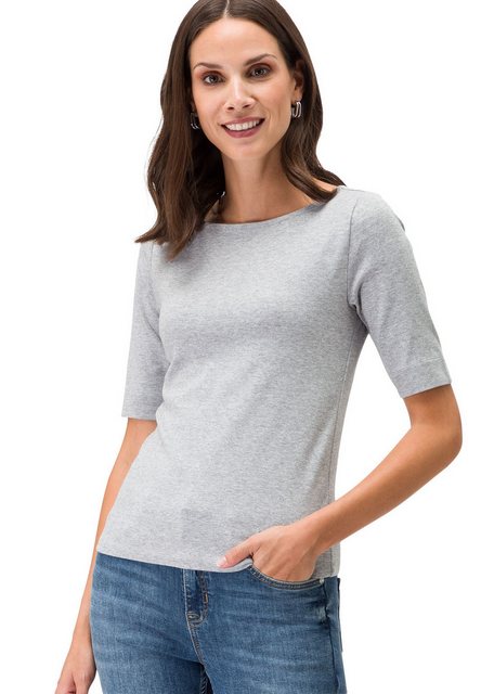 Zero 3/4-Arm-Shirt zero Baumwollshirt mit Rundhalsausschnitt (1-tlg) Plain/ günstig online kaufen