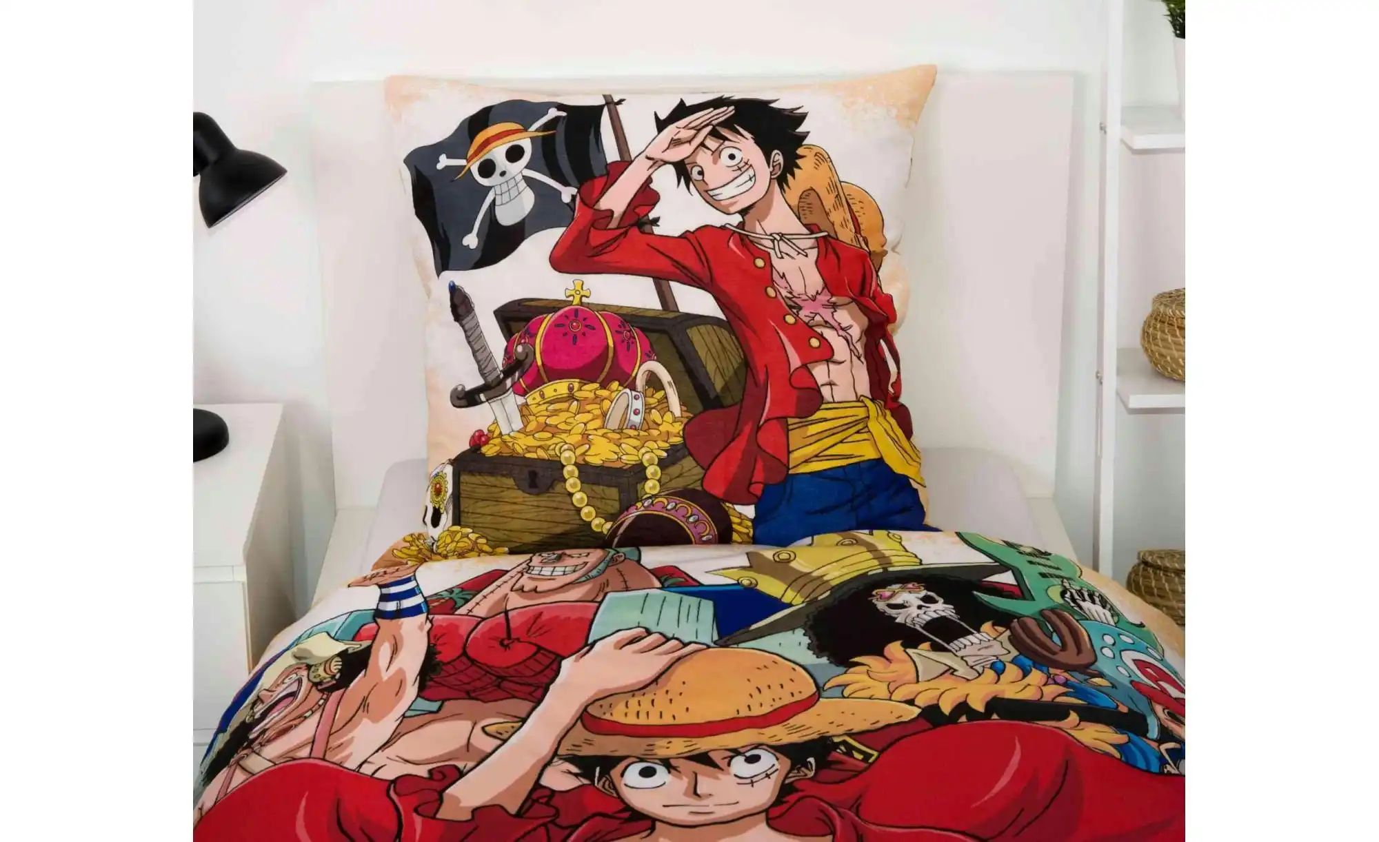 Bettwäsche-Set One Piece Ruffy ¦ mehrfarbig ¦ Maße (cm): B: 135 H: 1 Bettwa günstig online kaufen