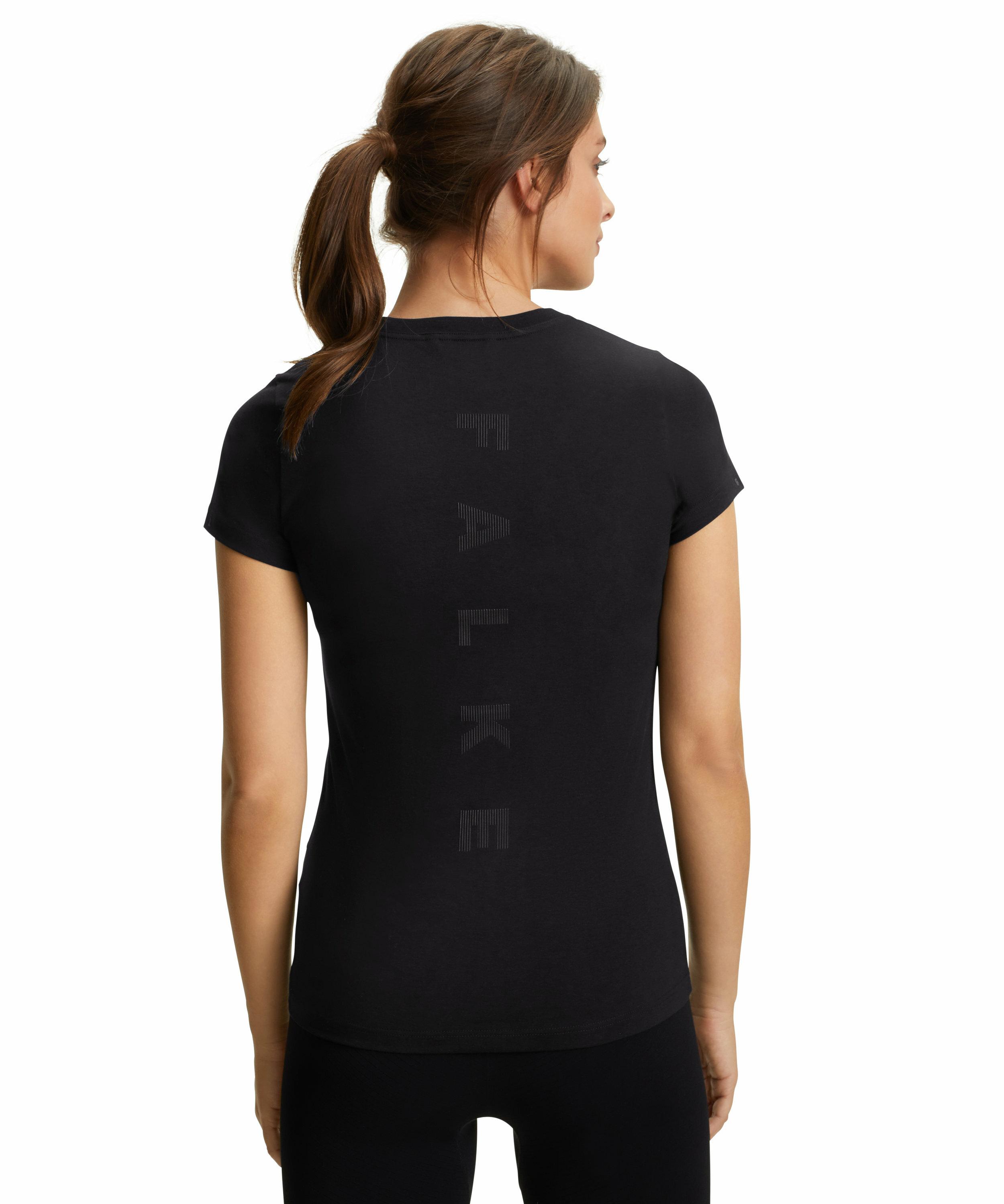 FALKE Damen T-Shirt, M, Schwarz, Baumwolle, 37948-300003 günstig online kaufen