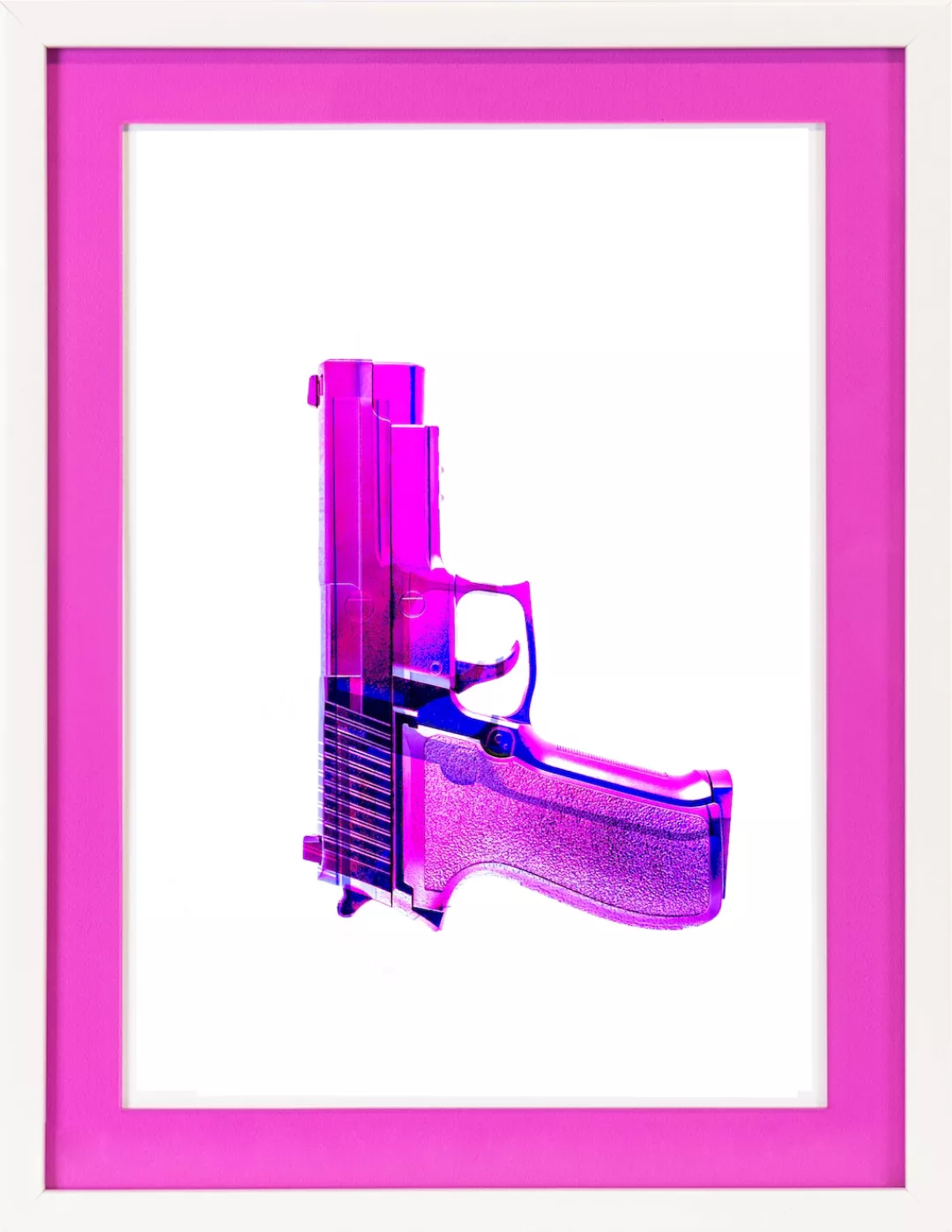 queence Bild mit Rahmen »Waffe, Pistole, pink«, Sport, (1 St.), Poster mit günstig online kaufen