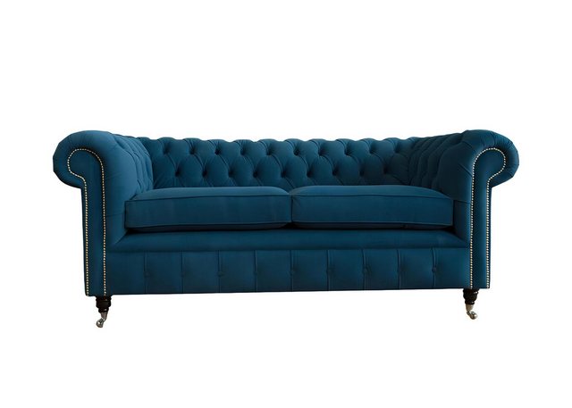 Xlmoebel Sofa Zweisitzer Designsofa in Blau von Chesterfield mit Polsterung günstig online kaufen