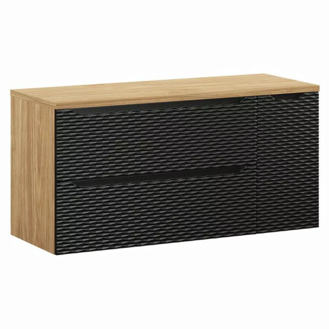 Lomadox Waschbeckenschrank OLUO-56-BLACK Waschtischunterschrank, 120cm, Eic günstig online kaufen