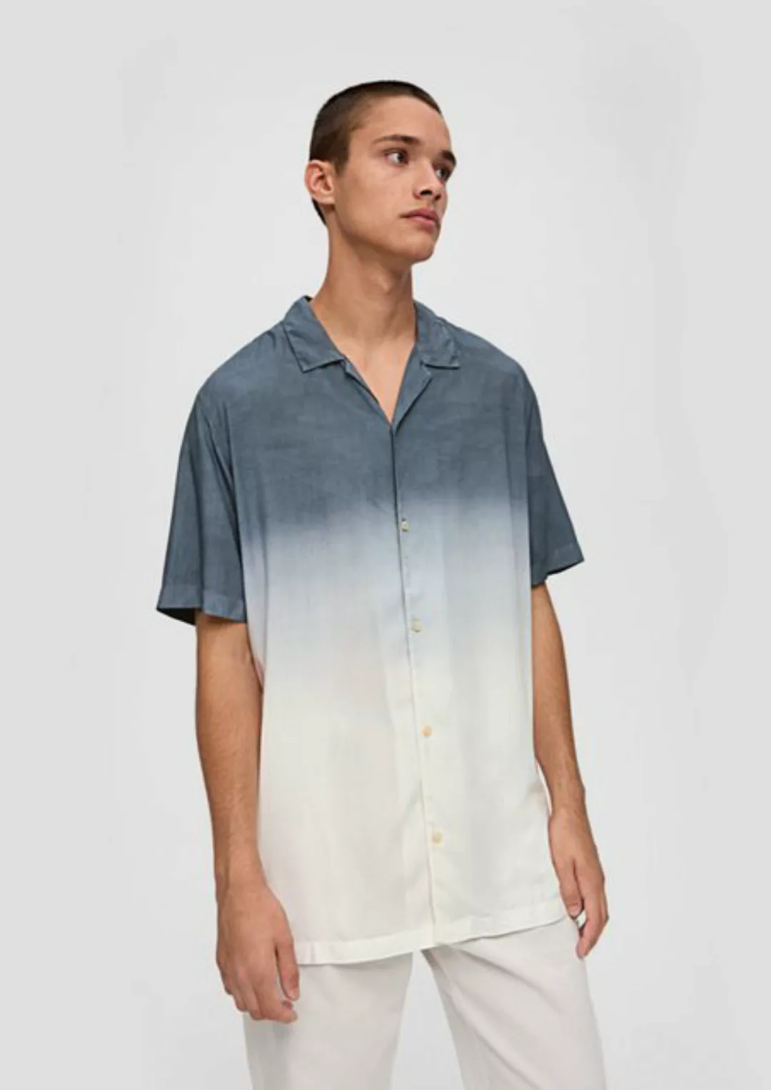 QS Kurzarmhemd Hemd mit Farbverlauf günstig online kaufen