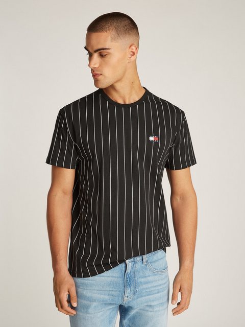 Tommy Jeans T-Shirt TJM REG STRIPE BADGE TEE mit Streifenmuster günstig online kaufen