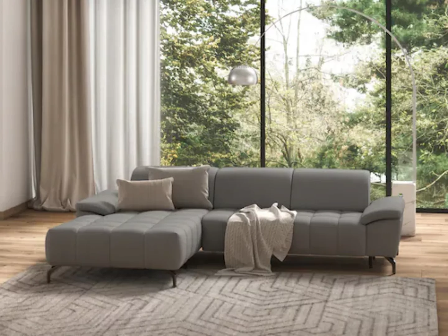 sit&more Ecksofa »Cool L-Form«, wahlweise mit Kopfteilverstellung und Vorzi günstig online kaufen
