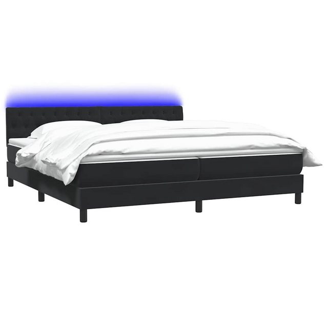 vidaXL Bett Boxspringbett mit Matratze Schwarz 180x210 cm Samt günstig online kaufen