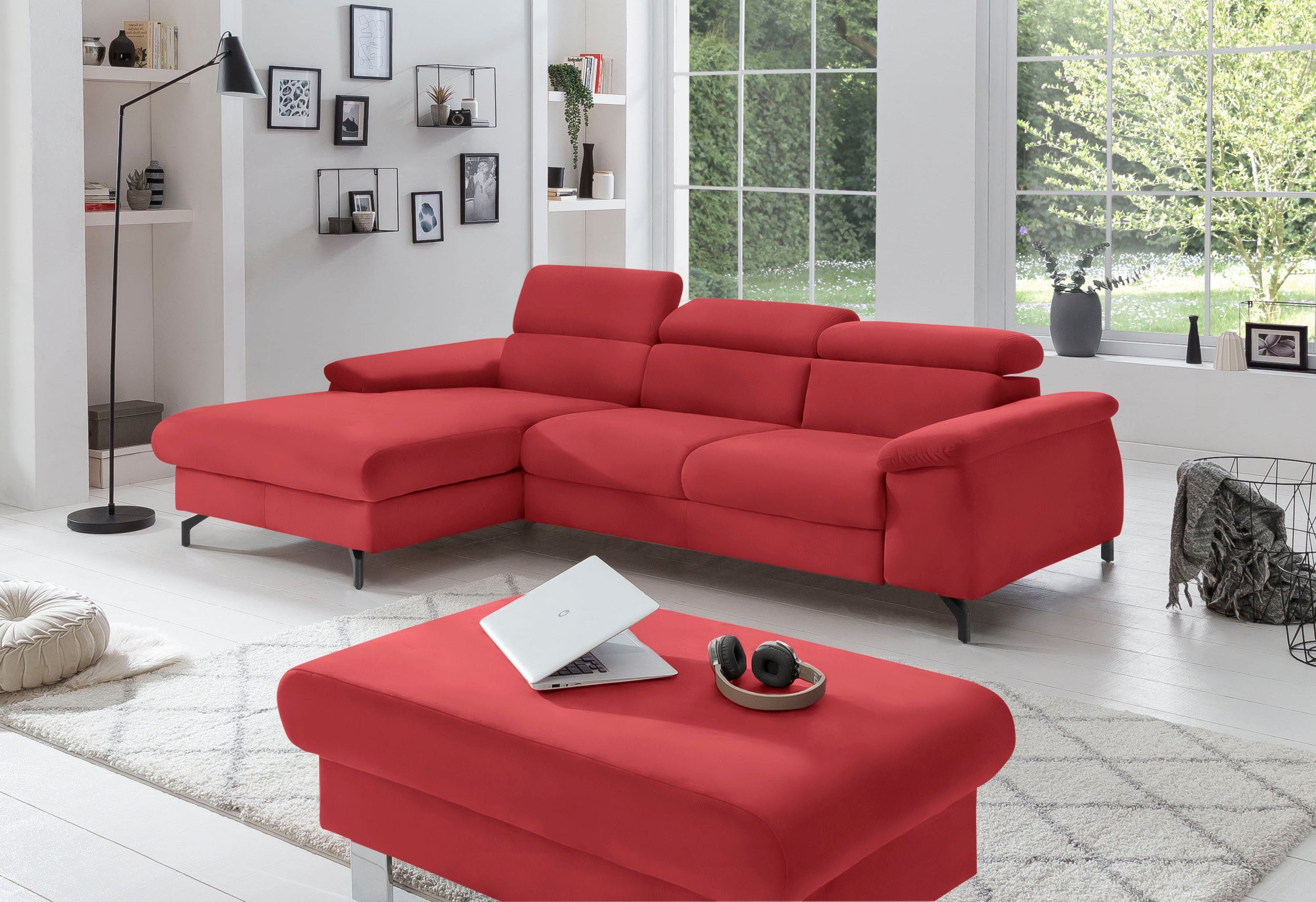 COTTA Polstergarnitur "Komaris L-Form", (Set), Set bestehend aus: Ecksofa m günstig online kaufen