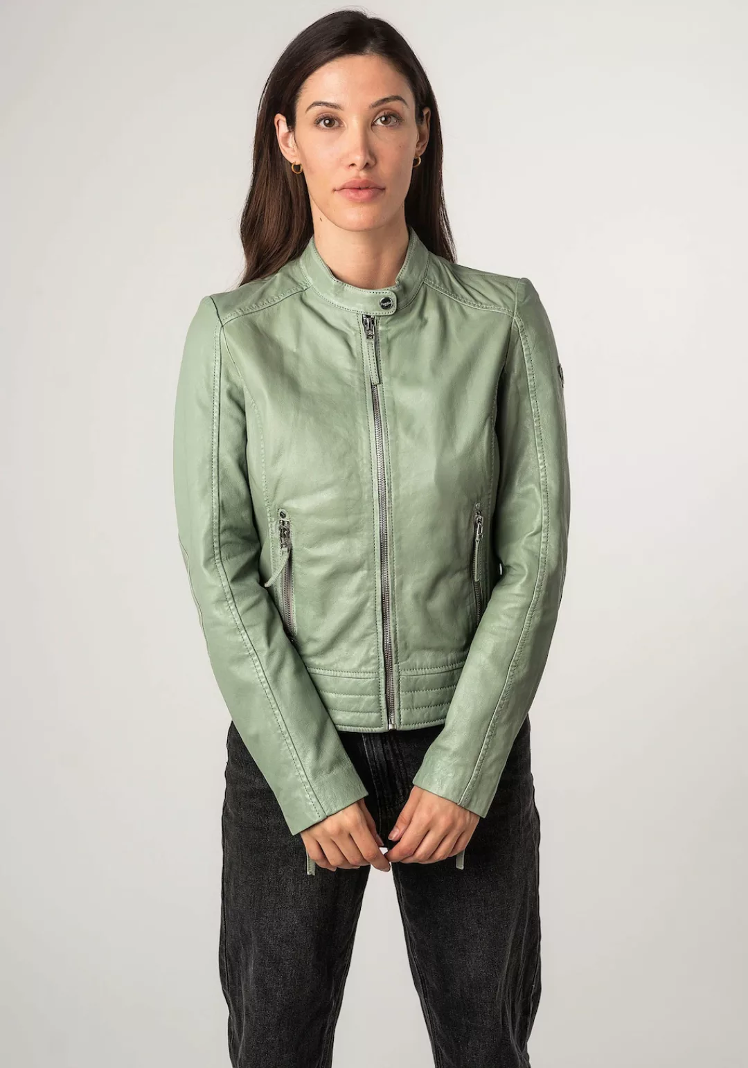 Mauritius Lederjacke "MWFilla", mit kleinem Stehkragen günstig online kaufen