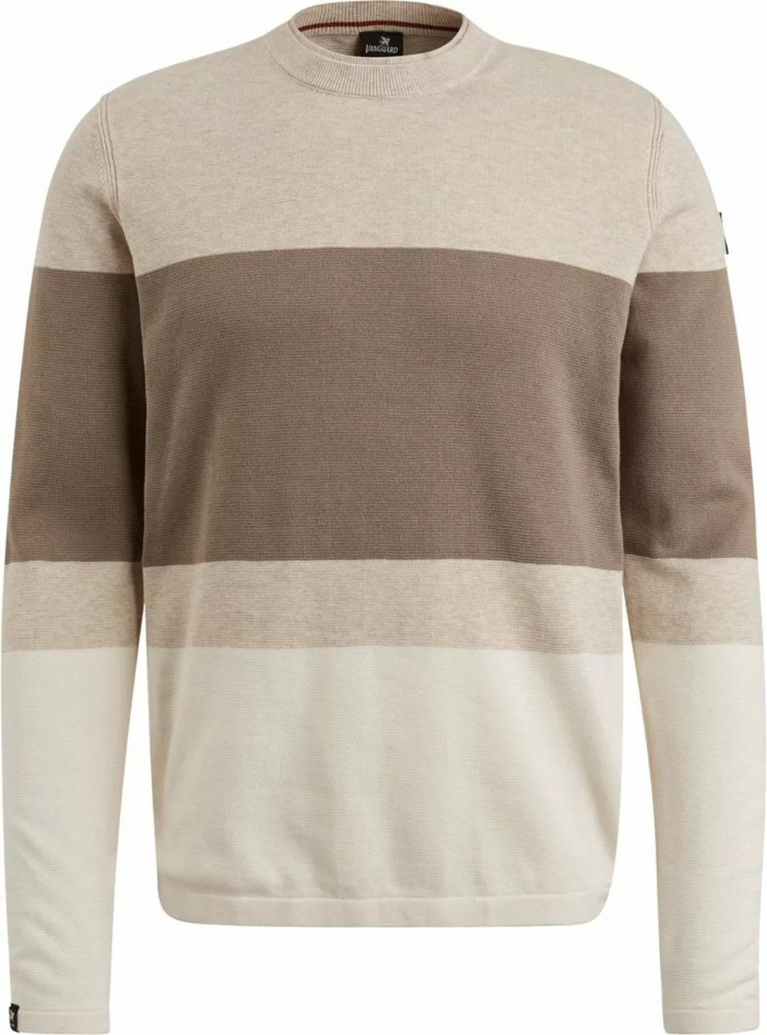 Vanguard Pullover Streifen Beige - Größe M günstig online kaufen