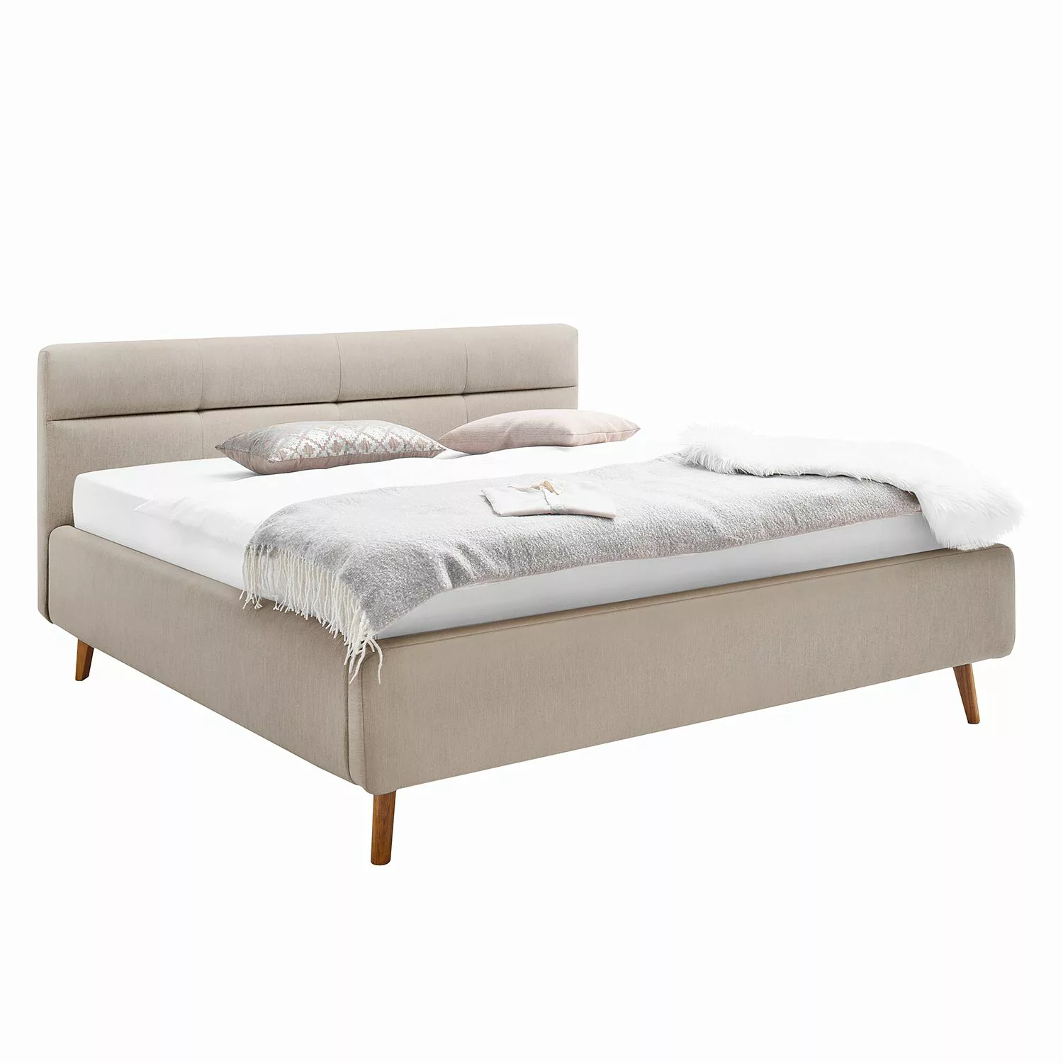 home24 meise.möbel Polsterbett Lotte 180x200 cm Webstoff Beige mit Bettkäst günstig online kaufen
