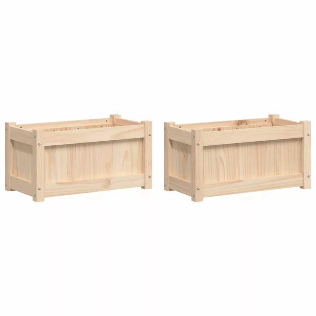 vidaXL Blumentopf Pflanzkübel 2 Stk. Massivholz günstig online kaufen