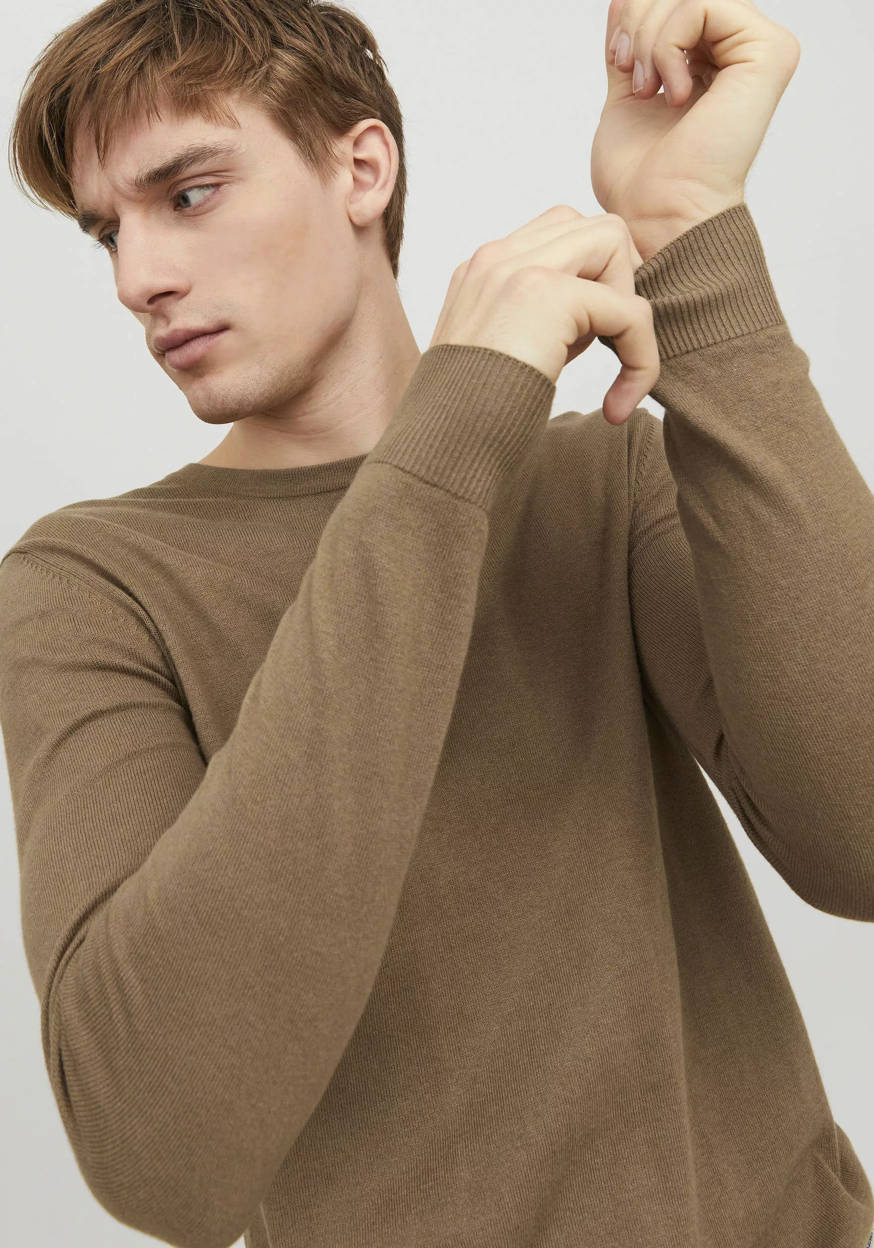 Jack & Jones Strickpullover "JJEEMIL KNIT CREW NECK NOOS", mit Rundhalsauss günstig online kaufen