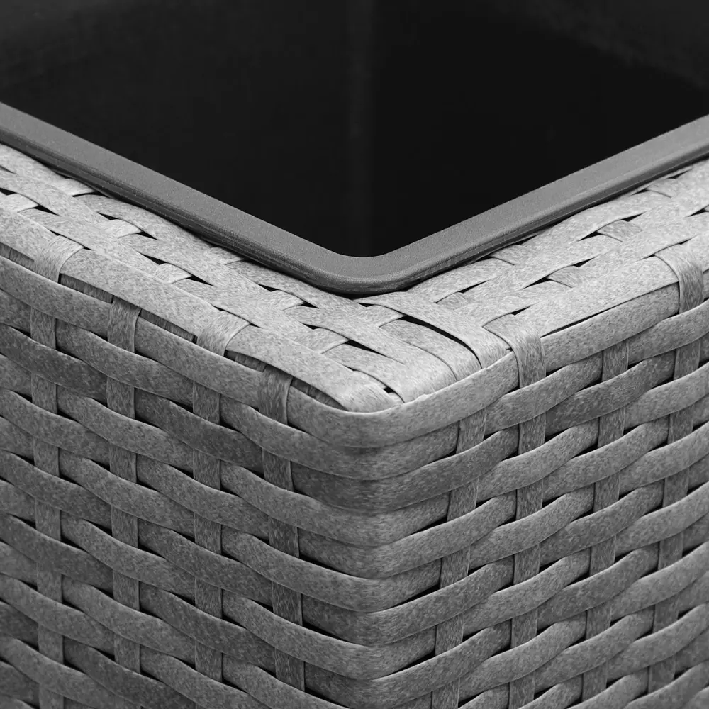 Polyrattan Blumentopf Grau 83x30,5x60cm günstig online kaufen