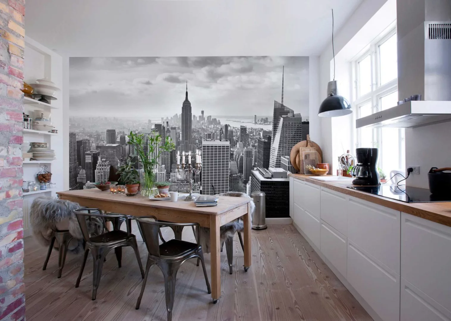 Komar Fototapete NYC Black And White  368 x 254 cm günstig online kaufen