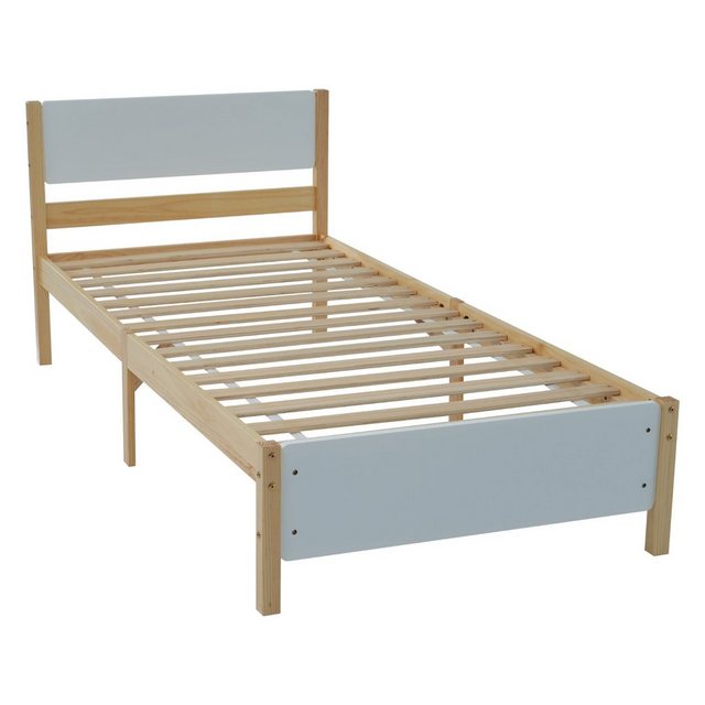 Gotagee Massivholzbett 90x200cm Einzelbett,Holzbett,Kiefernrahmen,Jugendbet günstig online kaufen