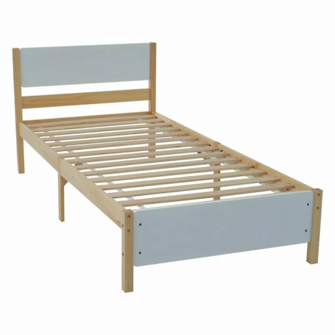 OKWISH Holzbett Einzelbett, Jugendbett, Gästebetten Funktionsbetten (90x200 günstig online kaufen