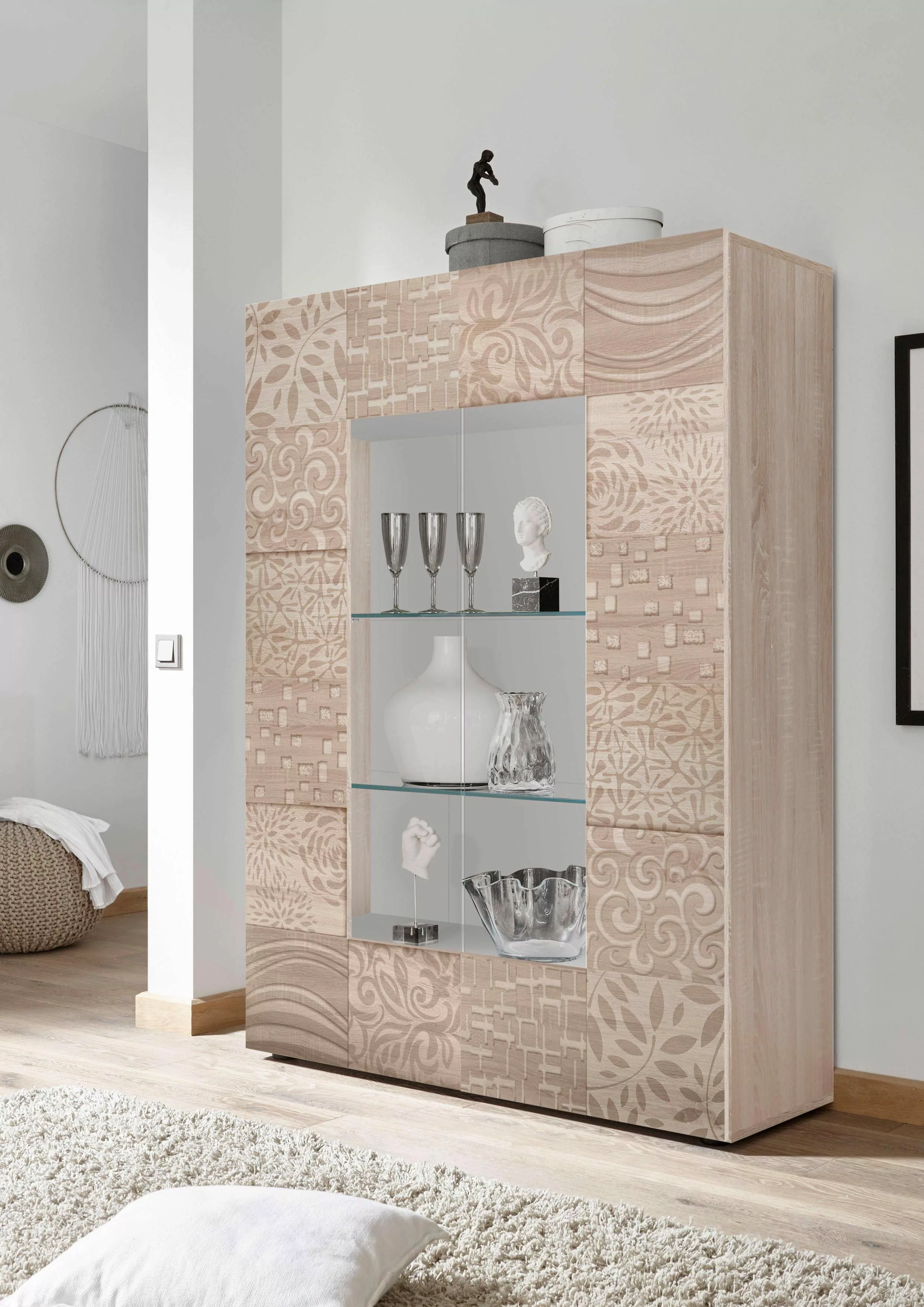 INOSIGN Stauraumvitrine "Miro", Stauraumvitrine, Höhe 166 cm mit dekorative günstig online kaufen