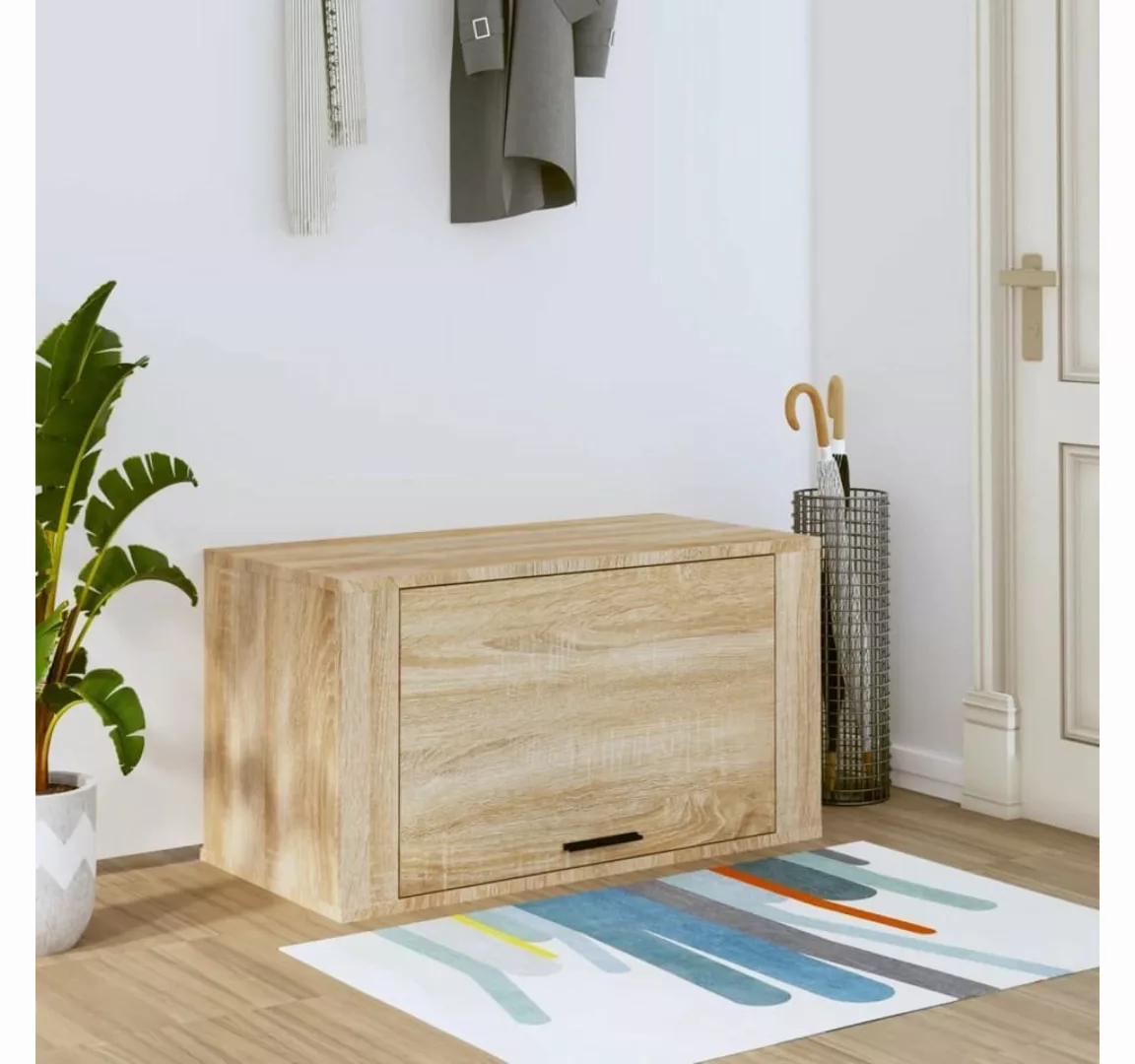 furnicato Schuhschrank Wand-Sonoma-Eiche 70x35x38 cm Holzwerkstoff günstig online kaufen