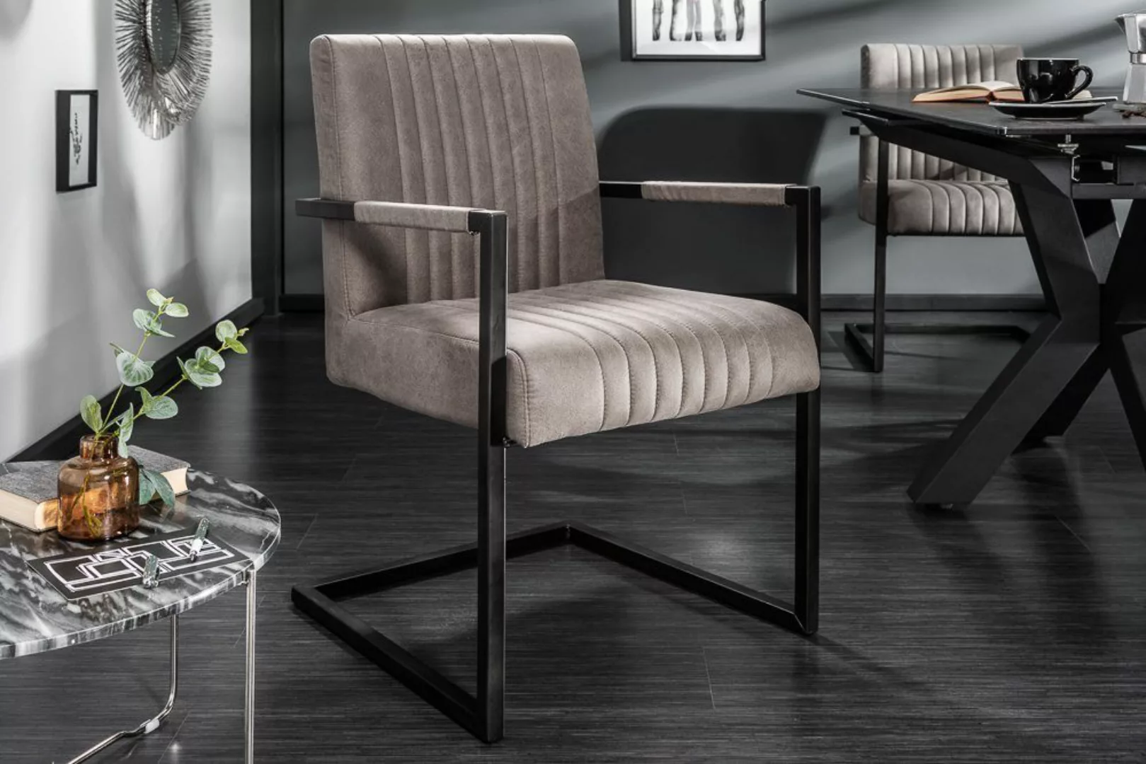 riess-ambiente Freischwinger BIG ASTON taupe / günstig online kaufen