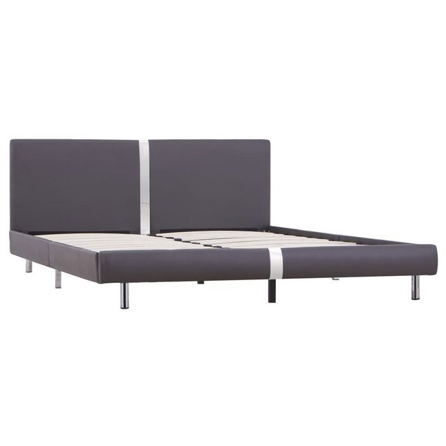 vidaXL Bett Bettgestell ohne Matratze Grau Kunstleder 150x200 cm günstig online kaufen