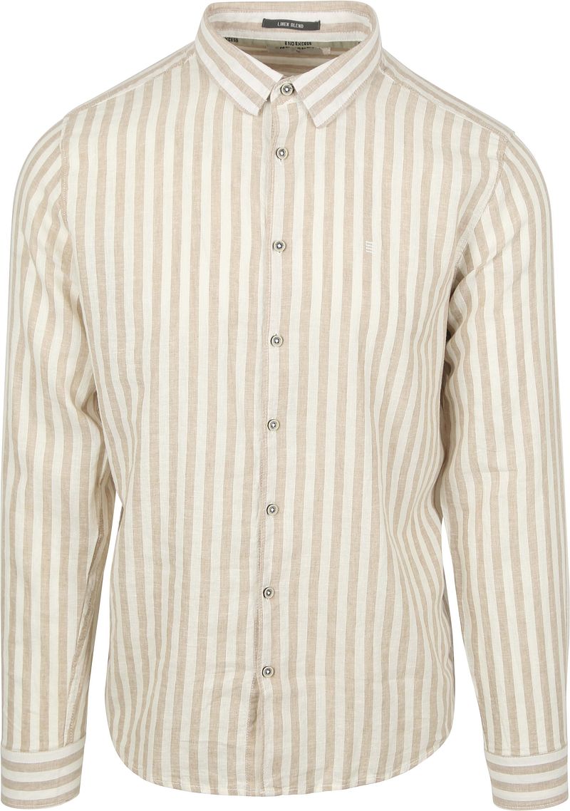 No Excess Hemd mit Streifen Beige - Größe 3XL günstig online kaufen
