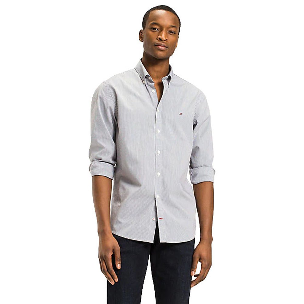 Tommy Hilfiger Core Stripe Langarm Hemd S Peacoat / Bright White günstig online kaufen