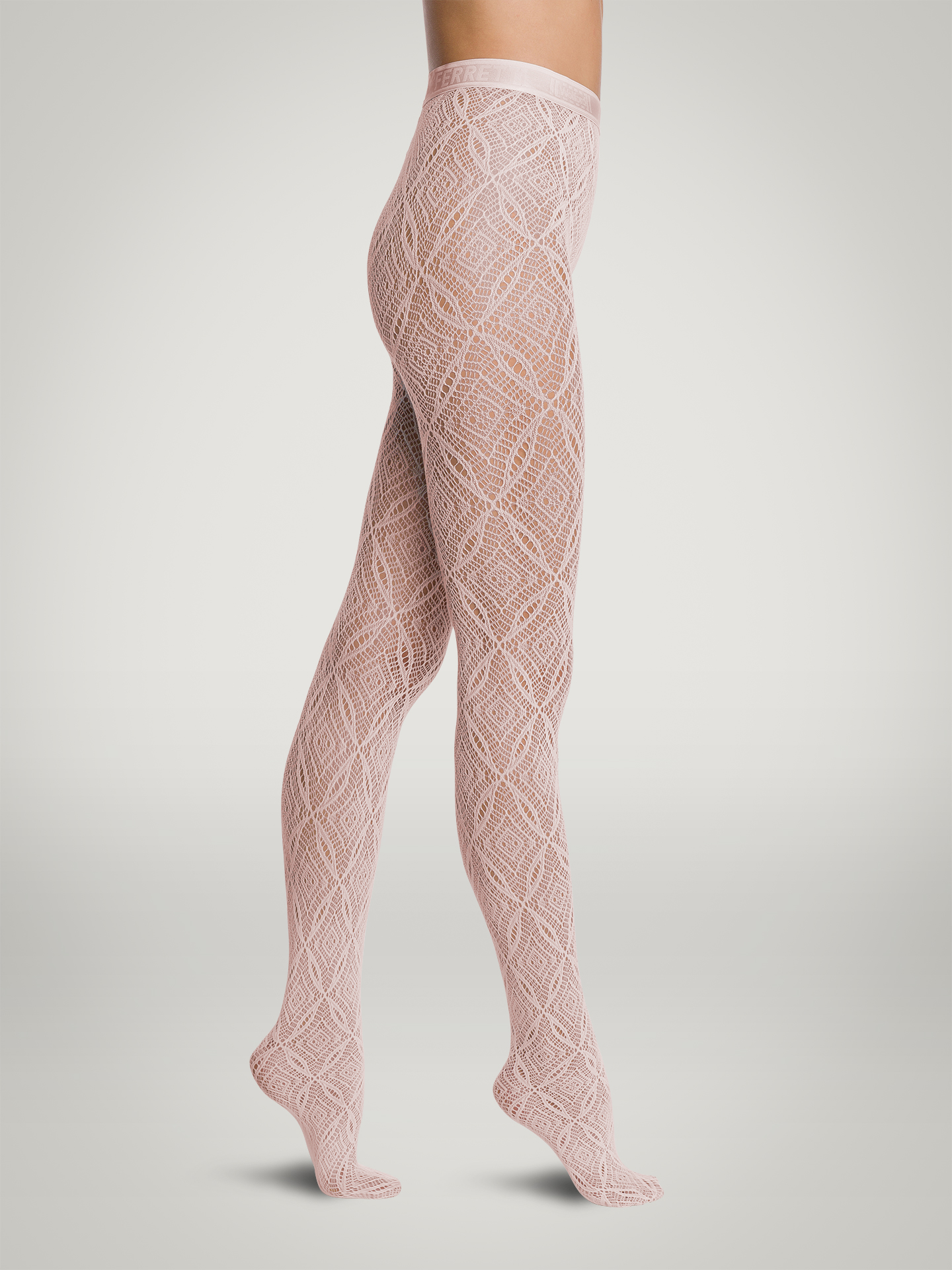 Wolford - Ajouré Net Tights, Frau, rosepowder, Größe: XS günstig online kaufen