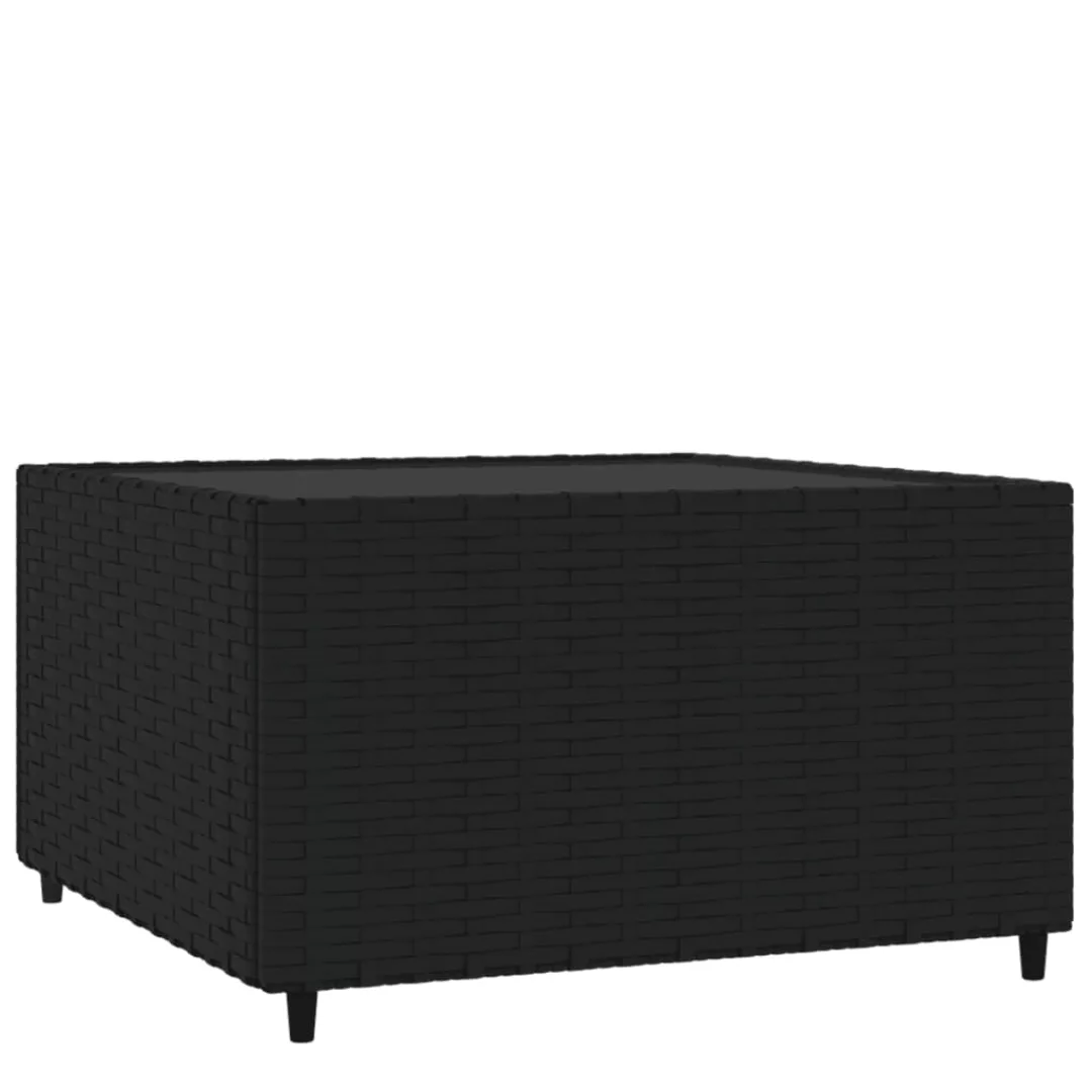 Vidaxl Garten-couchtisch Quadratisch Schwarz 50x50x30 Cm Poly Rattan günstig online kaufen