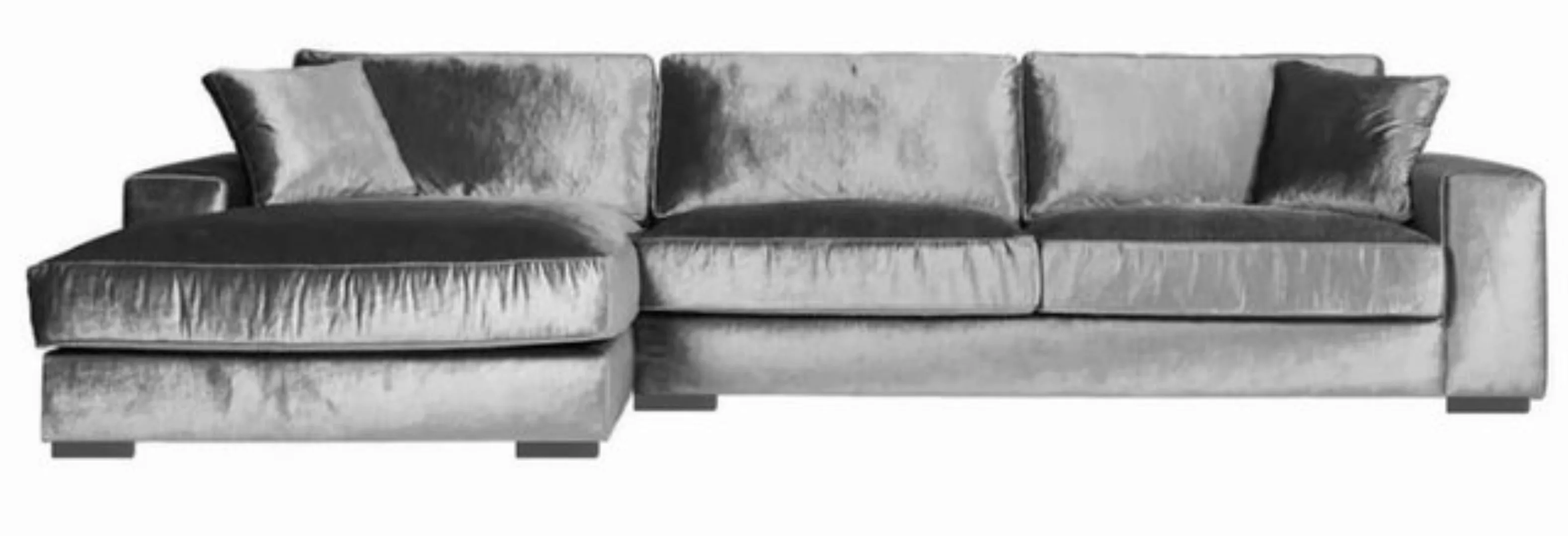 JVmoebel Ecksofa Graues Ecksofa Modernes L-Form Sofa Samt Textilmöbel Neu, günstig online kaufen
