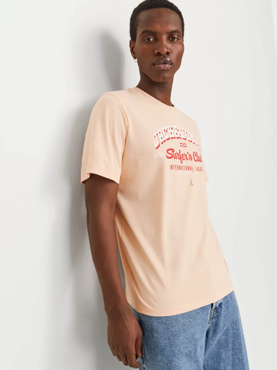 Jack & Jones Rundhalsshirt "JJELOGO TEE SS O-NECK 2 COL SS25 SN", mit Logo günstig online kaufen