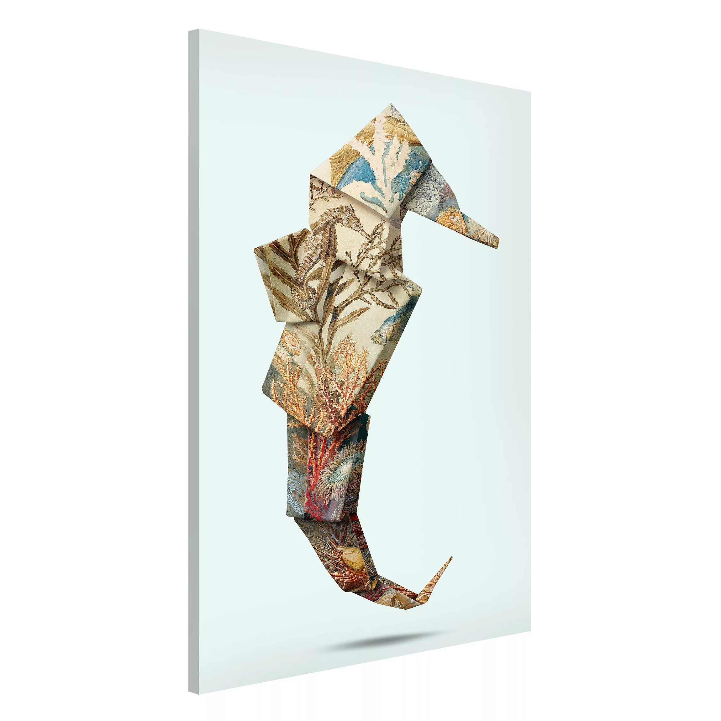 Magnettafel Tiere - Hochformat 2:3 Origami Seepferdchen günstig online kaufen