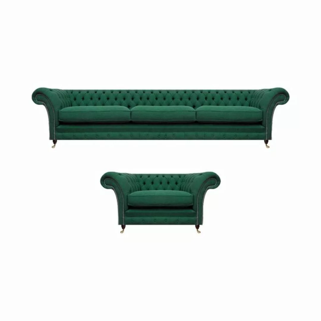 JVmoebel Chesterfield-Sofa Luxus Textil Stoff Sofa Dreisitze Einrichtung Wo günstig online kaufen
