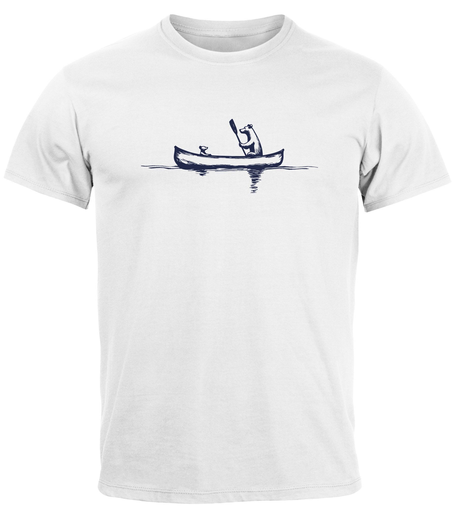Neverless Print-Shirt Herren T-Shirt Bär Familie günstig online kaufen