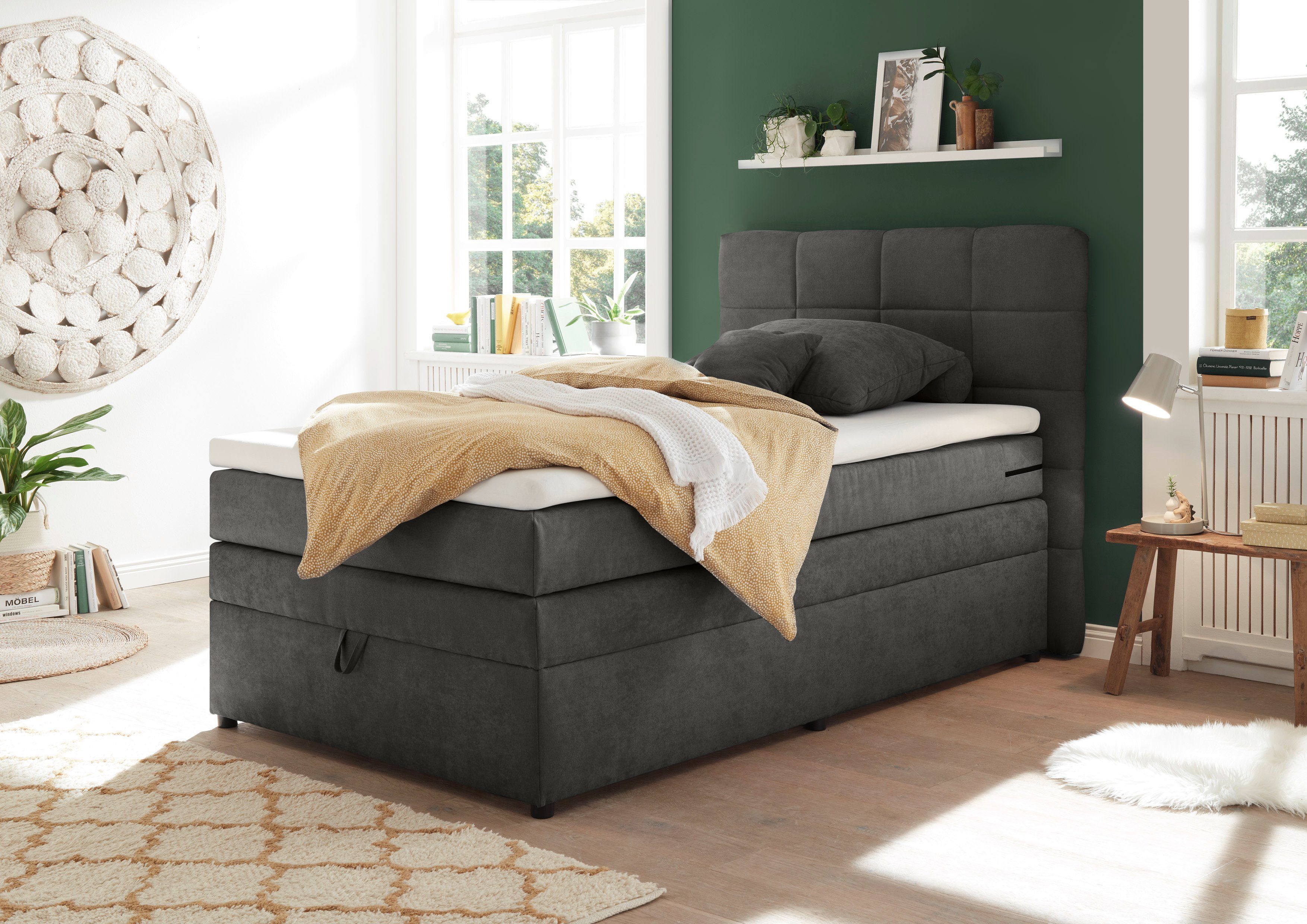 ED EXCITING DESIGN Boxspringbett Tacoma, inkl. günstig online kaufen